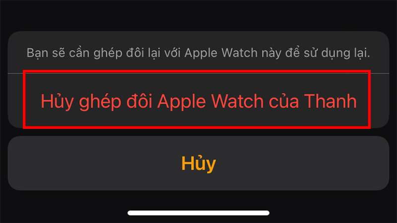 cach huy ghep doi apple watch