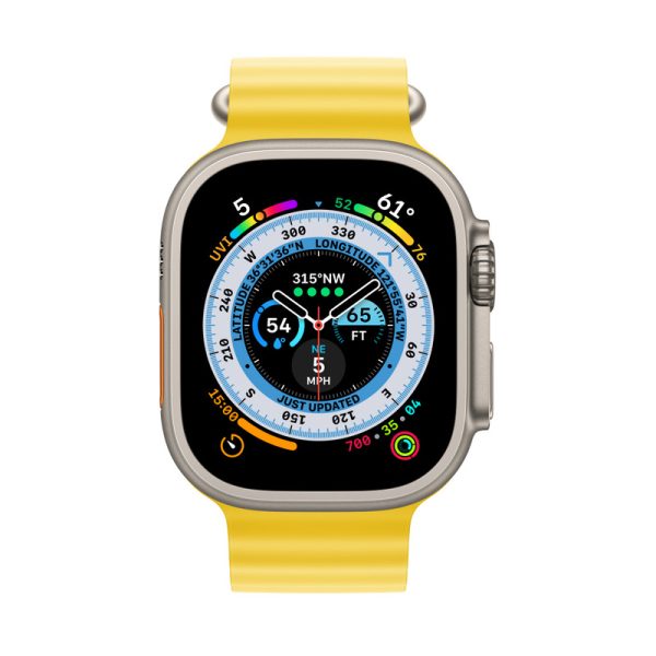 Apple Watch Ultra 49mm 4G Titanium Case with Yellow Ocean Band