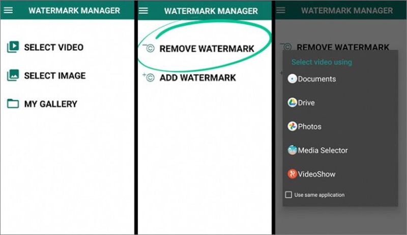 Nhấn chọn Remove watermark