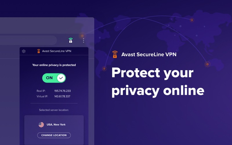 Avast Secureline VPN cung cấp một dịch vụ VPN riêng tư