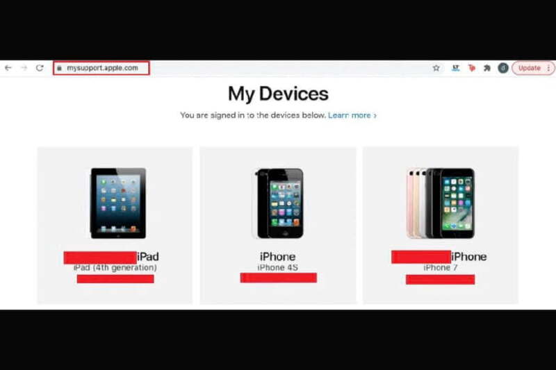 Các sản phẩm Apple xuất hiện trên website của hãng